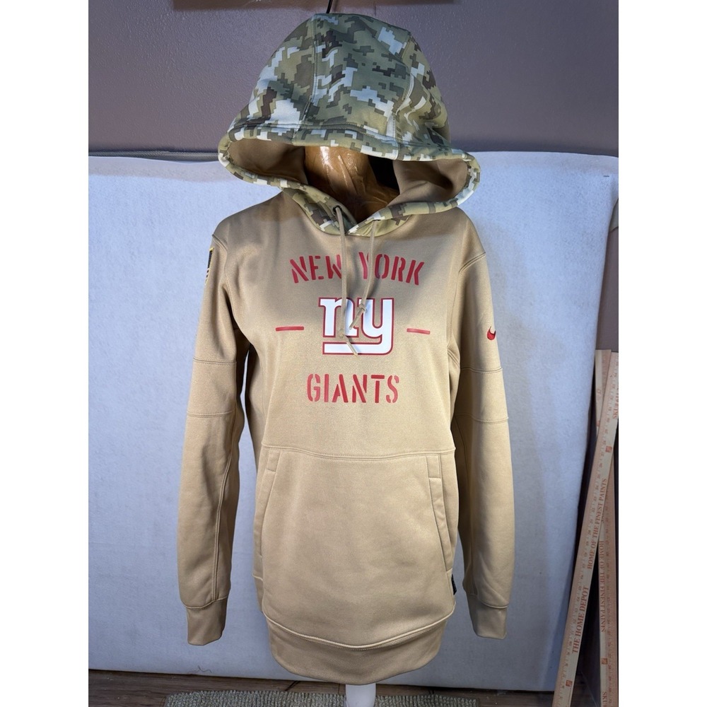 New York Giants Nike Hoodie Sweater Mens M Beige Salute To Service NFL